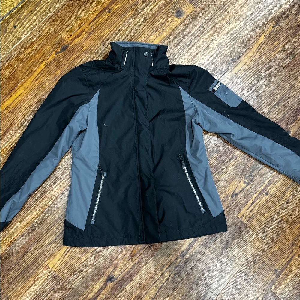 Free Country Black and Gray Jacket Women’s Size Small Shell